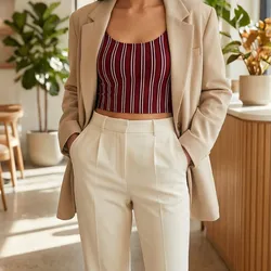 ❤️ Striped Chic Crop