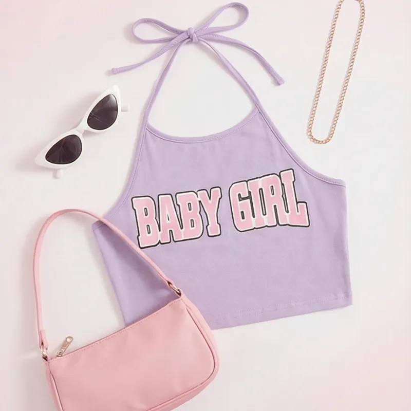 💜 Top “Baby Girl” Lila