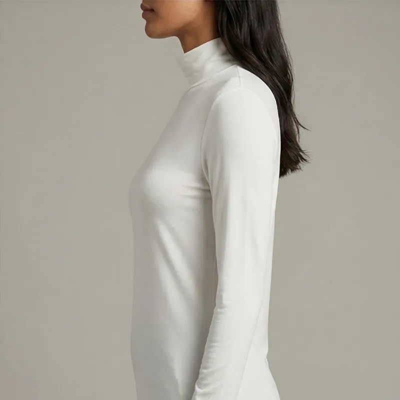 🤍 TOP BLANCO CUELLO ALTO