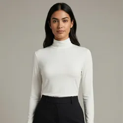 🤍 TOP BLANCO CUELLO ALTO