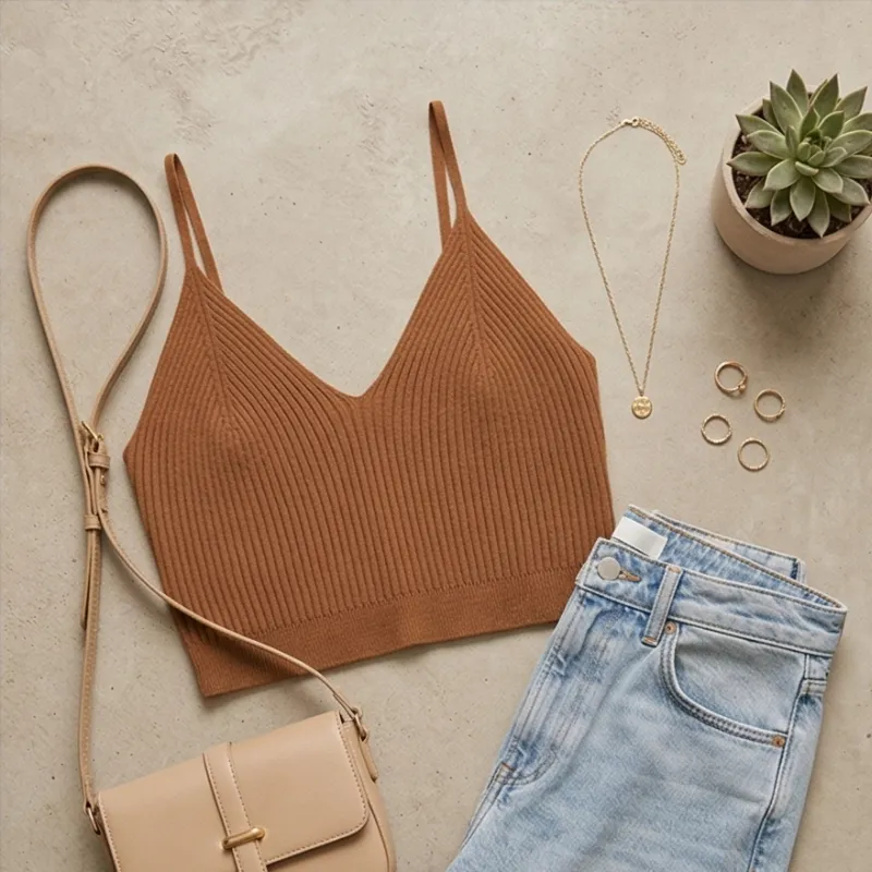 🤎 Top Bralette Marrón