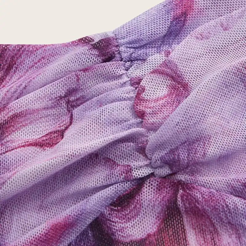 💜 Top estampado en tonos lilas