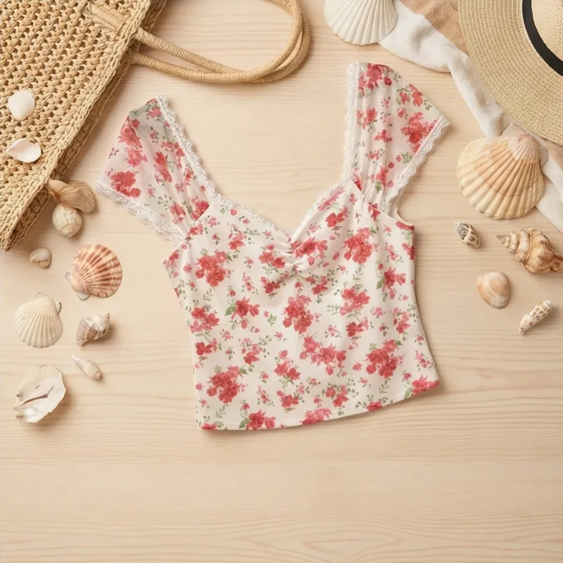 🌺 Top Floral Verano