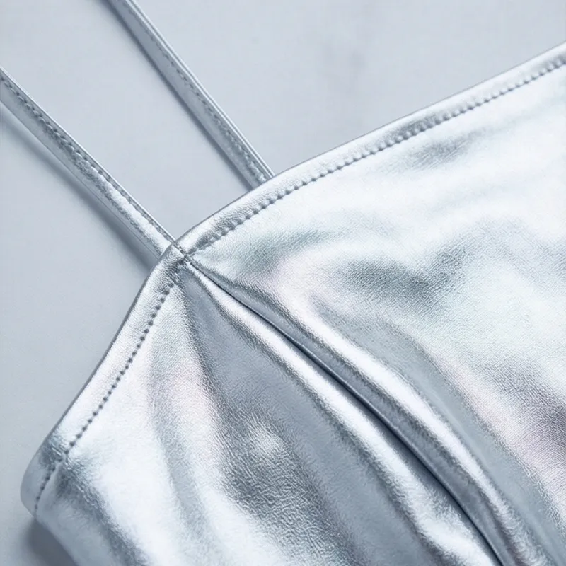 ✨ Top Metálico Plateado