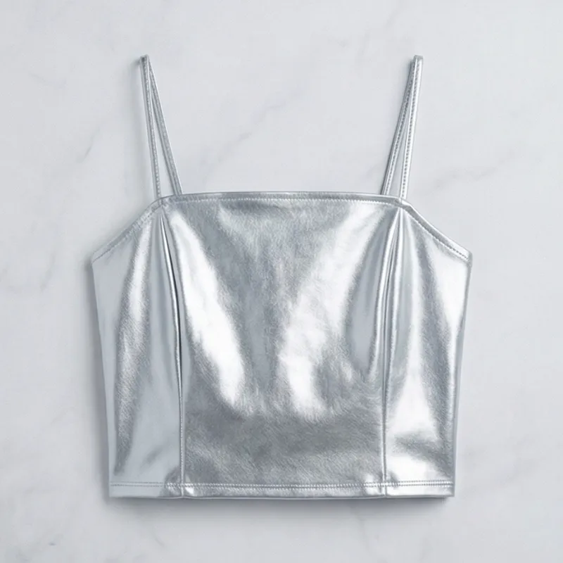 ✨ Top Metálico Plateado