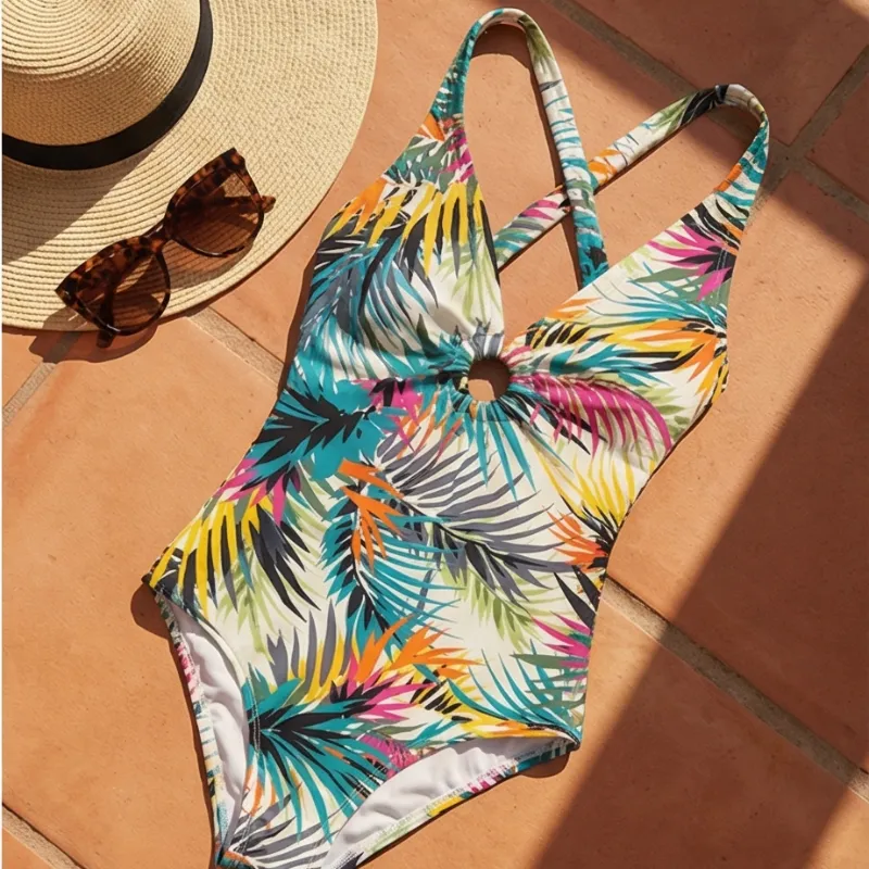 🌺 Traje de baño tropical (entero)