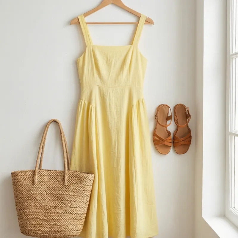 💛 Vestido amarillo clásico