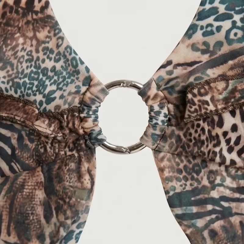 🐆 Vestido animal print