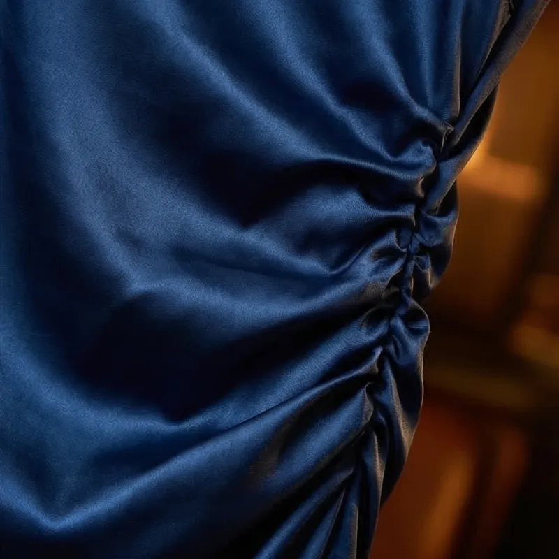 💙 Vestido azul satinado