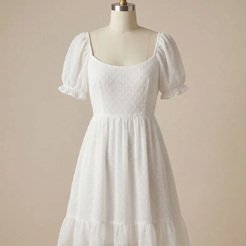 🤍 Vestido blanco romántico