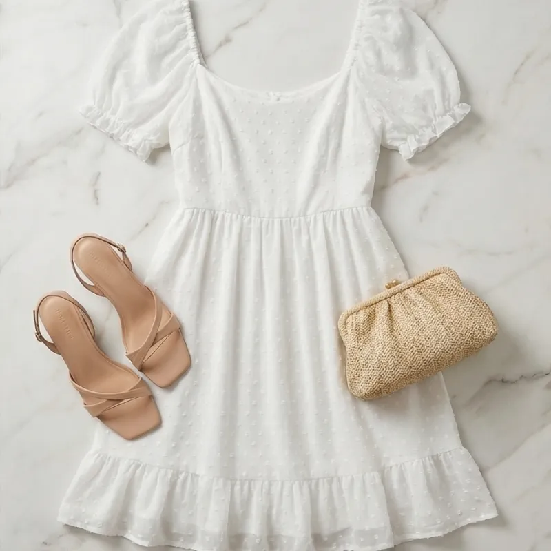 🤍 Vestido blanco romántico