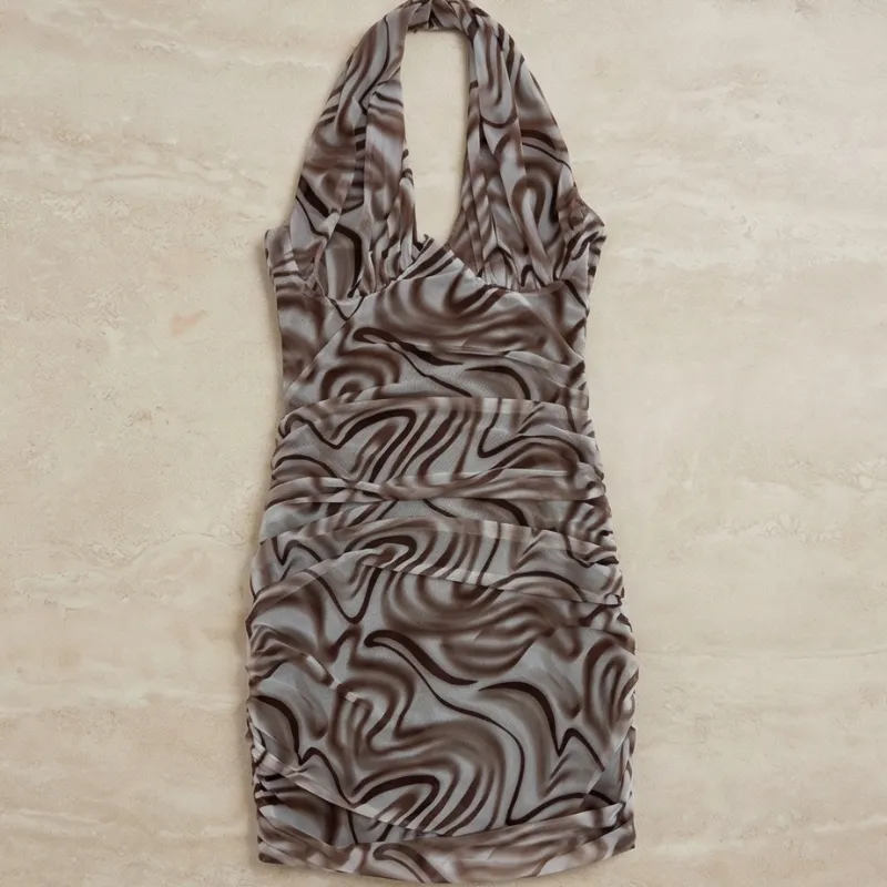 🤎 Vestido estampado elegante