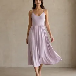 💜 Vestido lila largo elegante