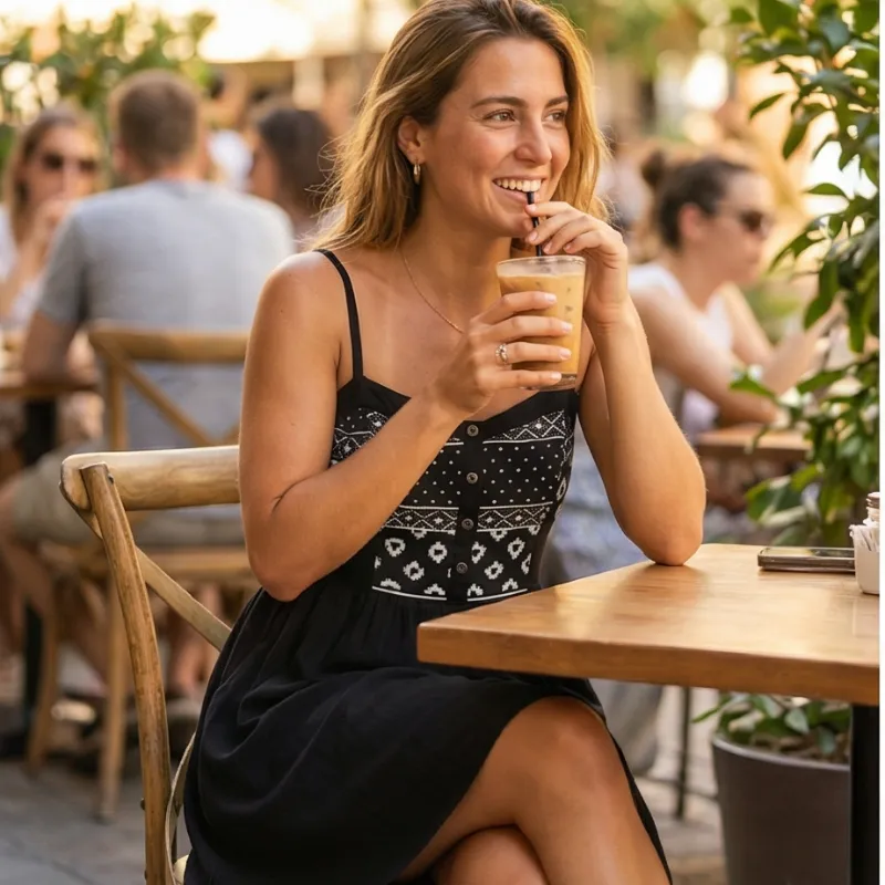 🖤 Vestido negro casual