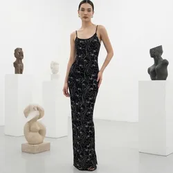 🖤 Vestido negro elegante largo