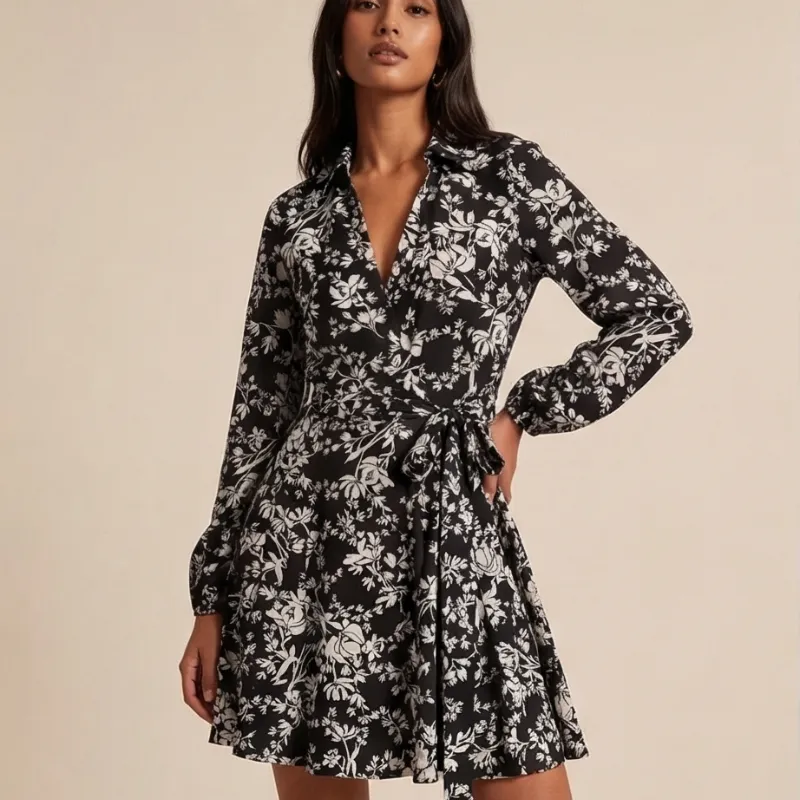 🖤 Vestido negro floral