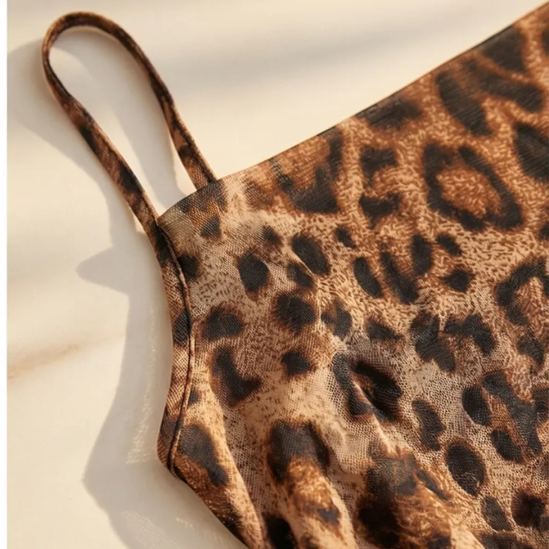 🐆 Vestido playero animal print