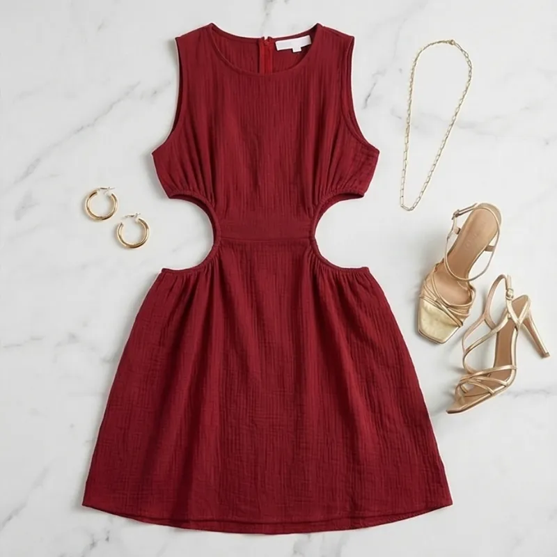 ❤️ Vestido rojo cut-out