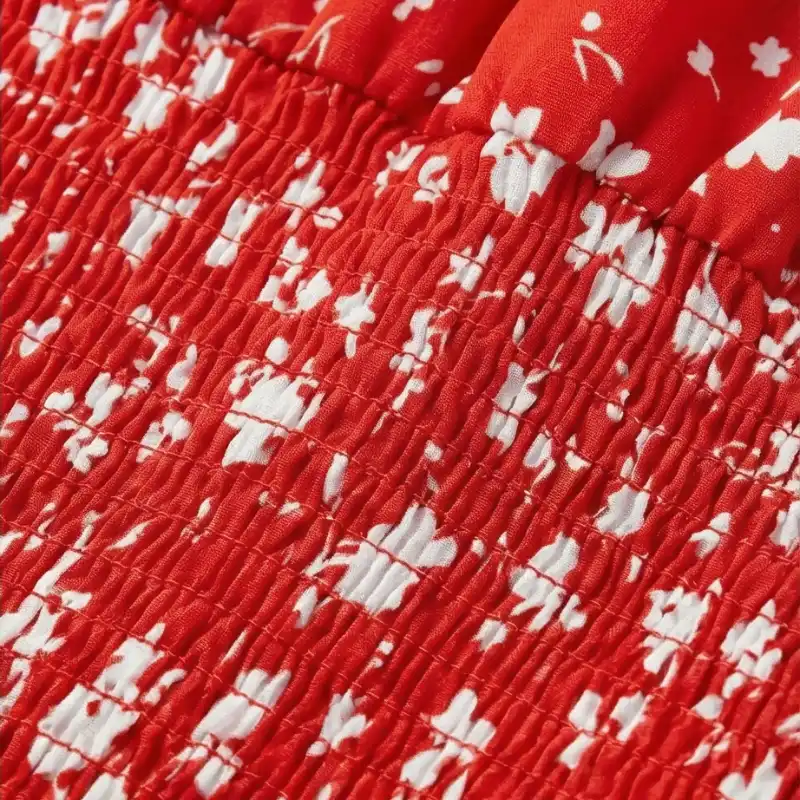 ❤️ Vestido rojo floral