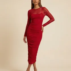 ❤️ Vestido rojo largo elegante