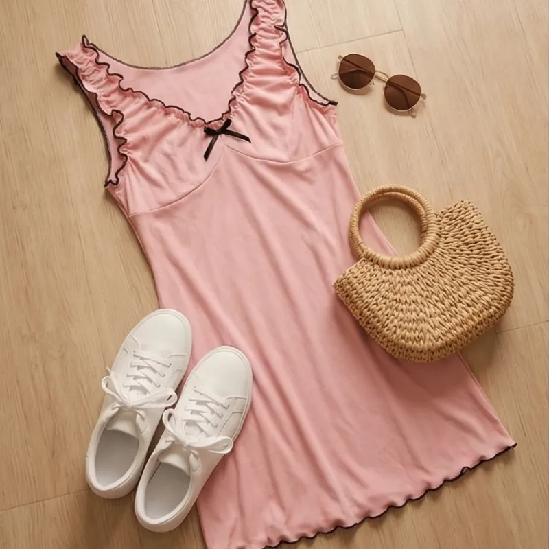 💗 Vestido rosado delicado