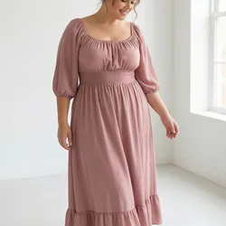 💗 Vestido rosado largo