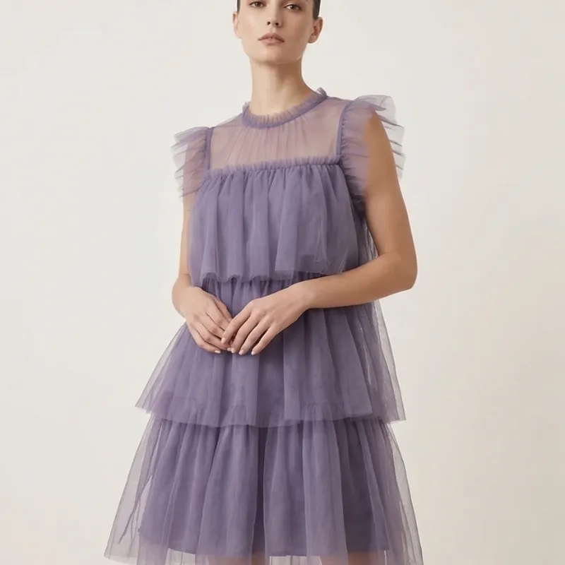 💜 Vestido tul lila
