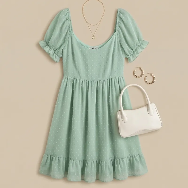 💚 Vestido verde menta
