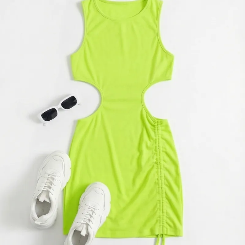 💚 Vestido verde neón