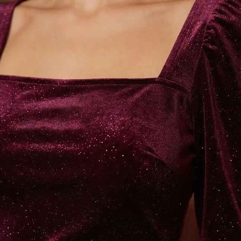 🍷 Vestido vino elegante