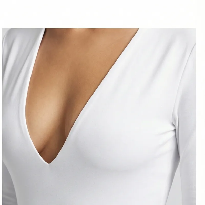 🤍 White Deep V Body