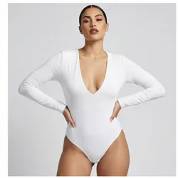🤍 White Deep V Body