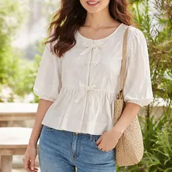 🤍 White Lace Blouse