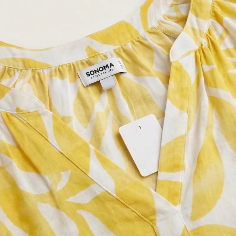 💛 Yellow Printed Blouse
