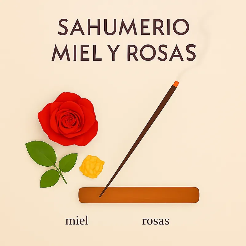 Varilla de incienso miel y rosas