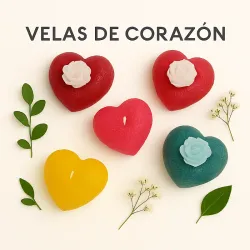 Velas formato corazón 