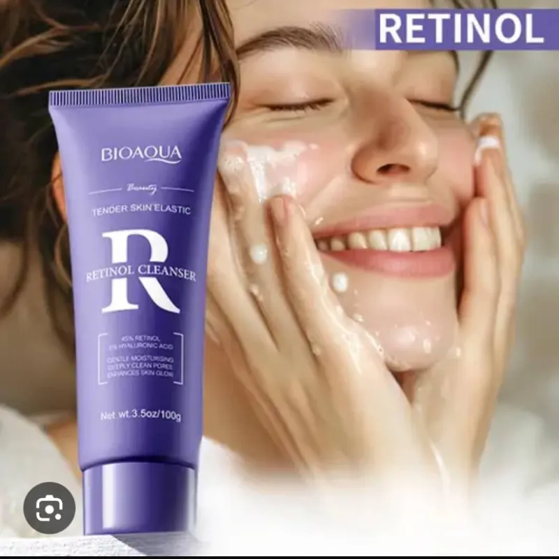 BIOAQUA LIMPIADOR FACIAL DE RETINOL Y ACIDO HYALURONICO 100G 