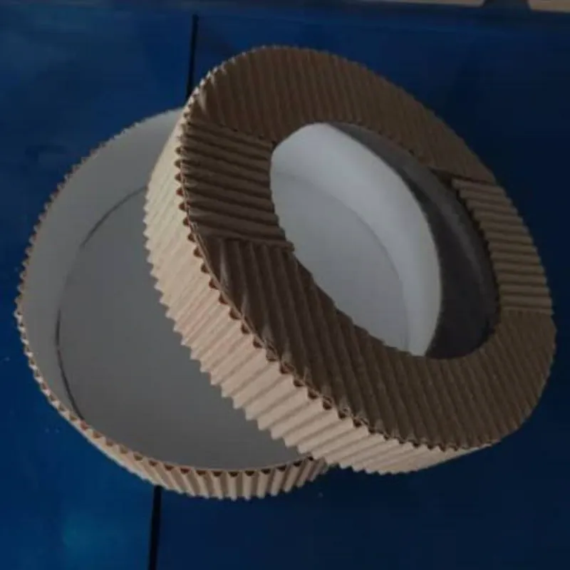Caja circular c/ acrílico