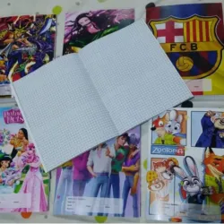 Libreta cuadriculada con temática 50 hojas