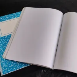 Libreta grande lisa al lomo 50 hojas