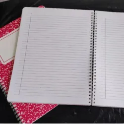 Libreta grande rayada c/wire 75 hojas