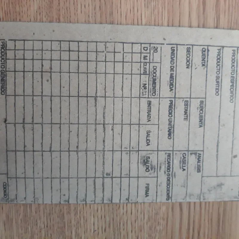 Tarjeta de estiba 