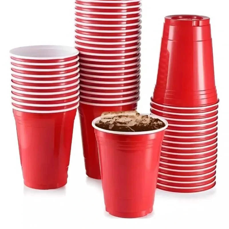 Vaso Desechable 16oz (rojo)