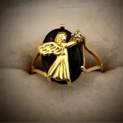 Anillo 10k Exclusivo Con Angel talla 7