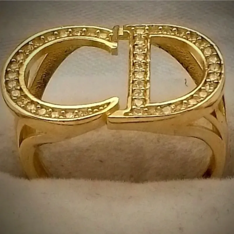 Anillo Original 14K Exclusivo Christian Dior es talla 7 -1/4