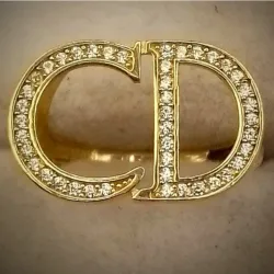Anillo Original 14K Exclusivo Christian Dior es talla 7 -1/4