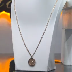 Cadena Amoro Italy Oro Rosa 10k Dije De La Virgen 10k