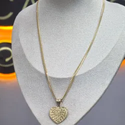 Cadena Cuban Link 10k Dije Corazón 10k