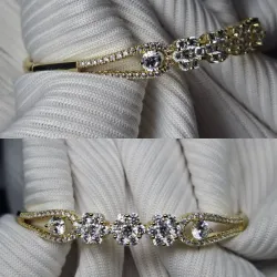 Pulsera/Esclava Flores Brillantes 