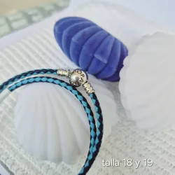 Pulsera de cuero doble